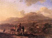BERCHEM, Nicolaes Italian Landscape at Sunset oil painting artist